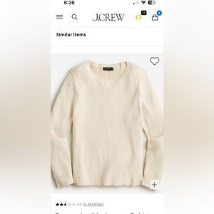 J Crew Supersculpt ribbed sweater T-shirt, Size Med